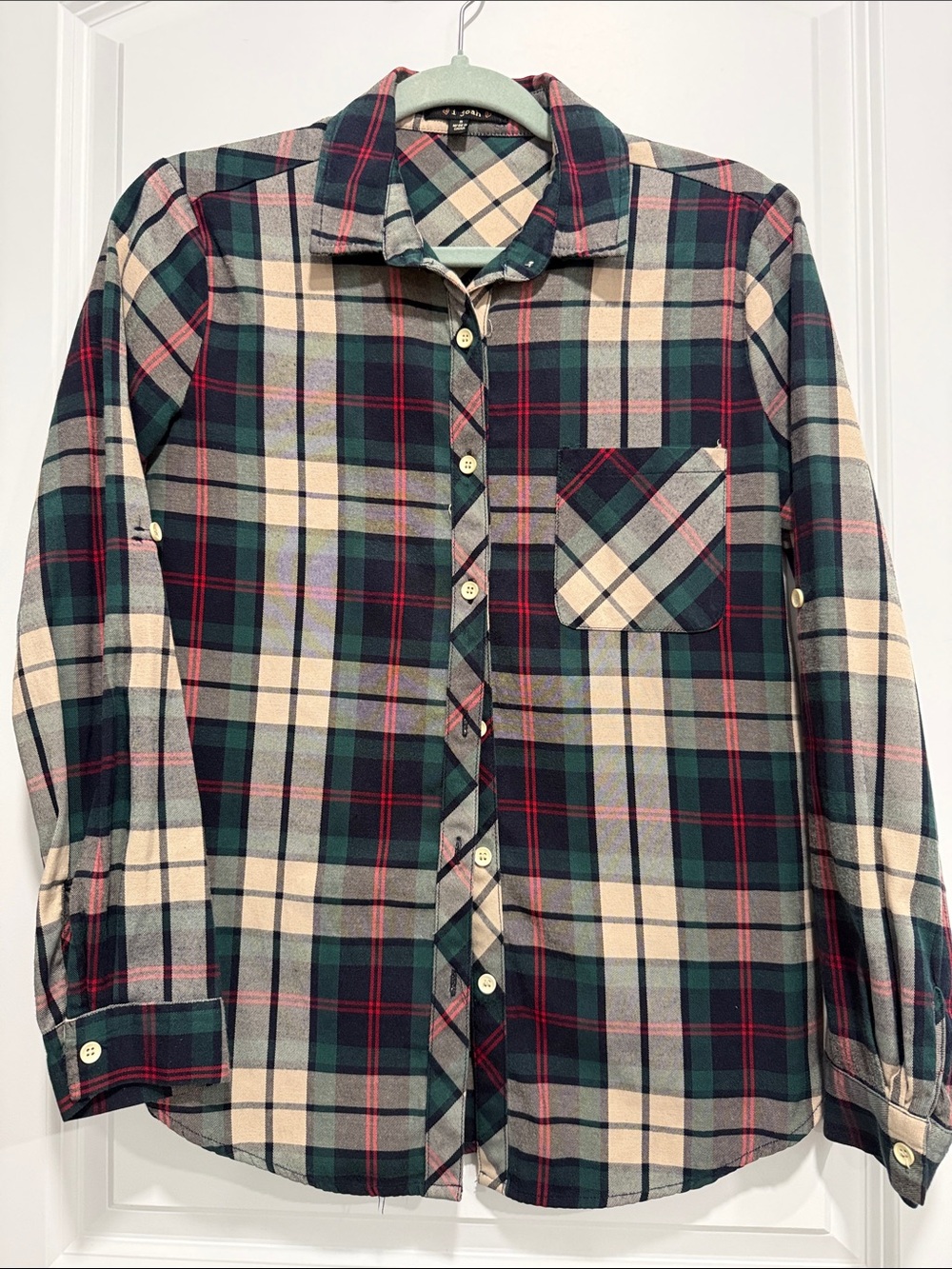 Classic Green Plaid Button-Down Shirt